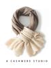 Cashmere Wool Neck Ring Scarf Women Neck Warmer Openwork Small Scarves Shawl Spring Autumn Cowl Soft 35% Cashmere Knit Acc