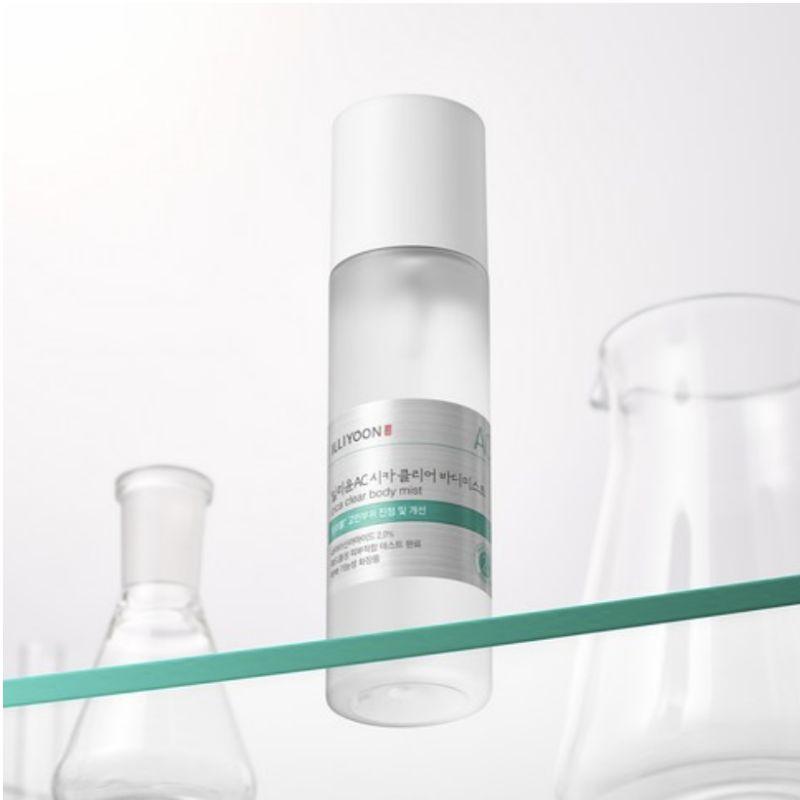 ILLIYOON AC Cica Clear Body Mist Green Peppermint Scent 200ml | Soothing Body Acne Care Mist