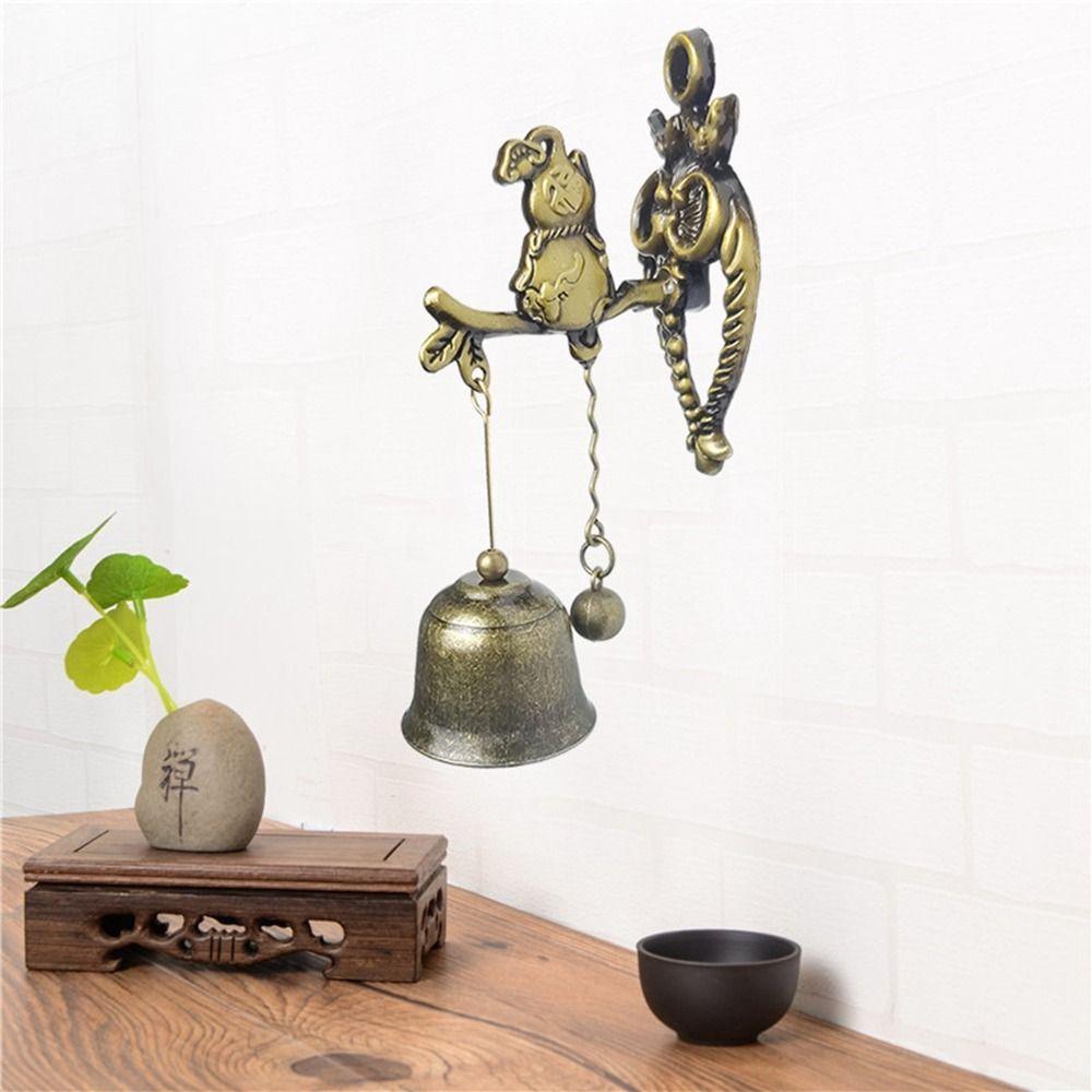 Decoration Attract Wealth Horse Mascot Metal Bell Wall Hanging Ornaments Animal Doorbell Wind Chime