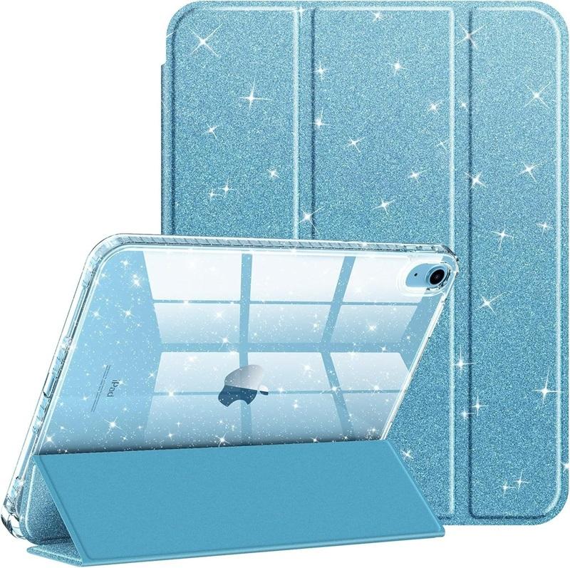 Чехол для iPad 11-го 12-го A19 A16 10-го с держателем для карандаша Funda iPad Air 11 13 M4 Pro 11 12.9 4 5 10.9 10.2 Умный блестящий чехол