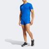 Adidas Adizero Essentials Crew Neck Logo Print Pullover Short Sleeve T-Shirt Men Tops Blue IT1469