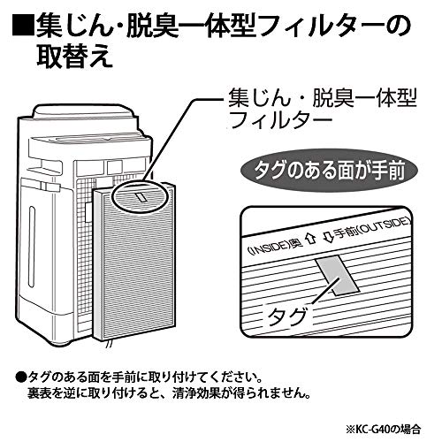[Genuine Product] Sharp Dust Collection/deodorizing Integrated Filter FZ-G40SF