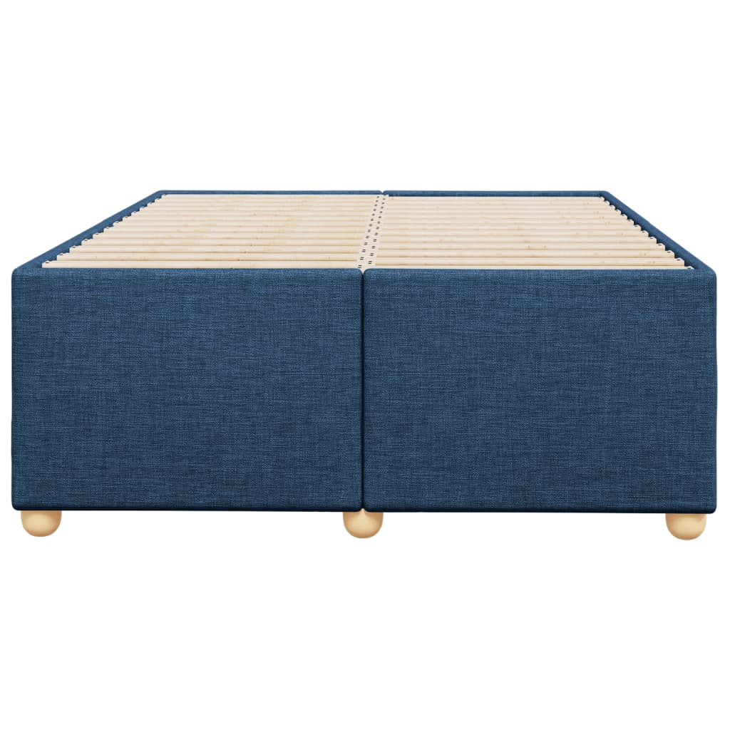 Bed Frame without Mattress Blue 120 x 190 cm Fabric