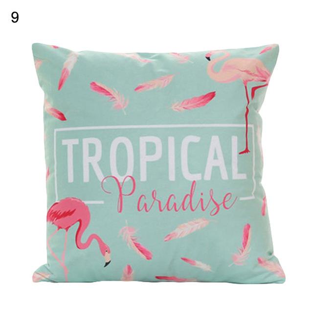 Длинноногий Фламинго Серия Льняная Наволочка Чехол для Подушки