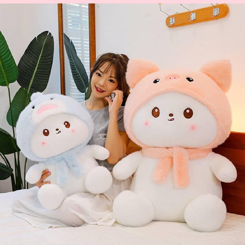 Плюшевые игрушки кошки шарф акулы мультяшные животные наполнитель кукла рождественский подарок украшение