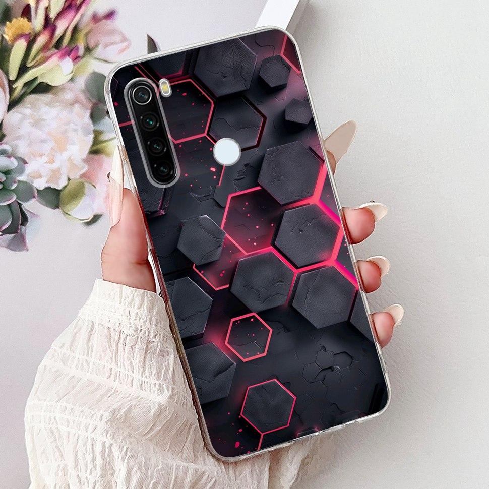 6.3" Silicone Case For Xiaomi Redmi Note 8 Soft TPU Cute Patterned Cover Case For Redmi Note 8  Note8 Protective Shell Bumper