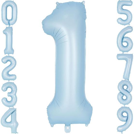 Light Blue Number Balloon 32Inch Big Large Foil Number Balloons Balloons for Birthday Baby Party Decorations Supplies Anniversa 5