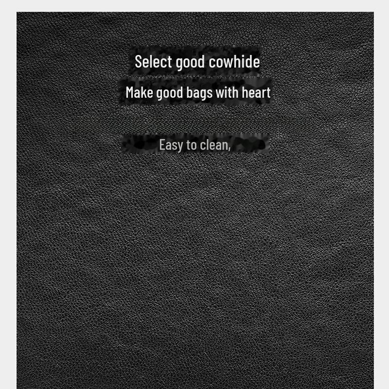 Men's Genuine Leather Trendy Waterproof Shoulder Bag - Large Capacity and Casual Style