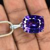 Purple Tanzanite 26 Ct Natural Cushion Pendant 925 Sterling Silver