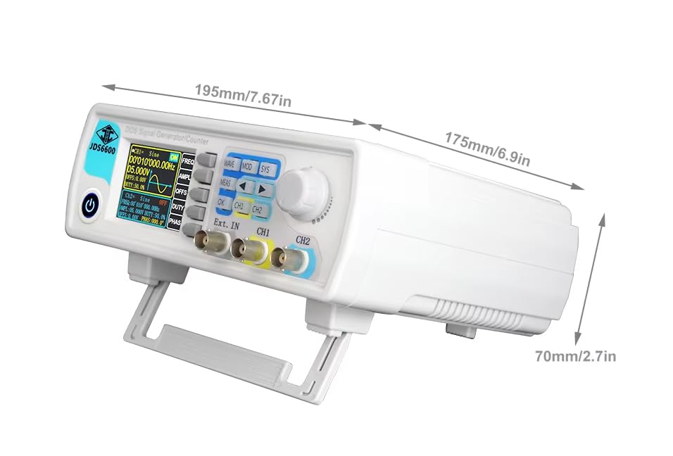 zmart 60MHz DDS Function Generator Digital Control Dual Channel Signal Generator Frequency Meter Sine Waveform