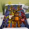 Игровой Набор Постельного Белья С Пододеяльником F-Five N-Nights At F-Freddys Домашний Стиль Постельные Принадлежности Мягкий Стираемый Хлопок Кровать Комплект из 3 Предметов Подарок для Студенческого Общежития