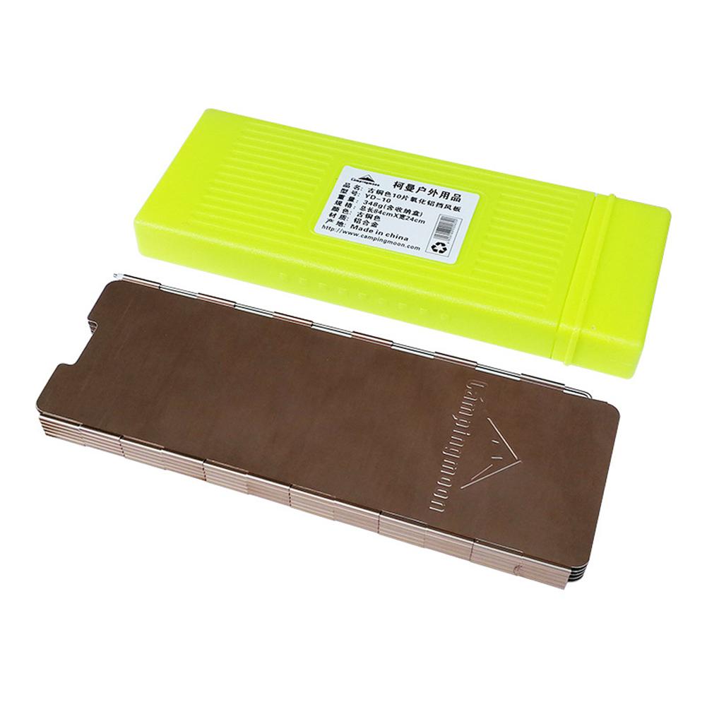 10 пластин бронзового цвета для кемпинга, газовые плиты, горелка, ветрозащитный экран, алюминиевый сплав, оксидированный