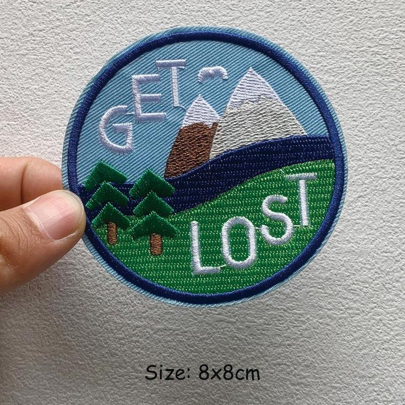 Natural Adventure Thermoadhesive Camping Sticker Embroidered Patches For Clothes DIY DIY