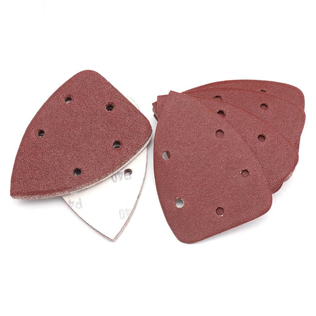 10x Sanding Palm Sheet Sander Pads Polish Sandpaper Grit Abrasive Discs Abrasive