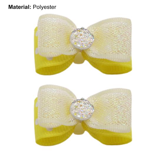 2 шт., завязки для волос для собак, волнистая точка, украшение для головы с принтом, хорошая эластичность, милые