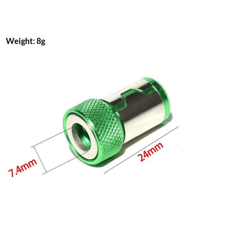 1/3/5Pcs Universal 1/4 Batch Head Colored Magnetic Coil Metal Screwdriver Head Magnetizer Electric Tool Accessory Set
