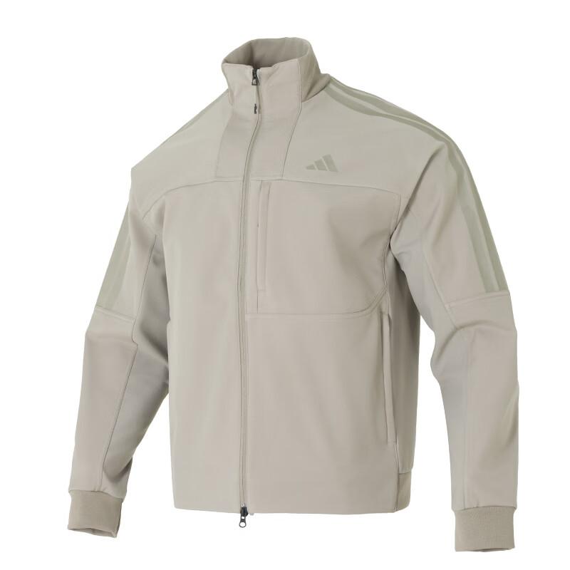 Adidas Jackets Men's Light Khaki Gray Stand Collar Moderate Other KR2533