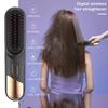Hair Straightener Brush 4 Temperatures Fast Heating USB Rechargeable Cordless Negative Ions Hot Brush Electric Fluffy Curly Hair Styling Detangling