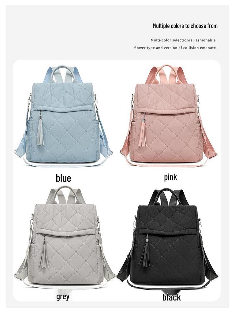 Женская многофункциональная сумка 2025: На плечо, Рюкзак, Через плечо, Клетчатый дизайн