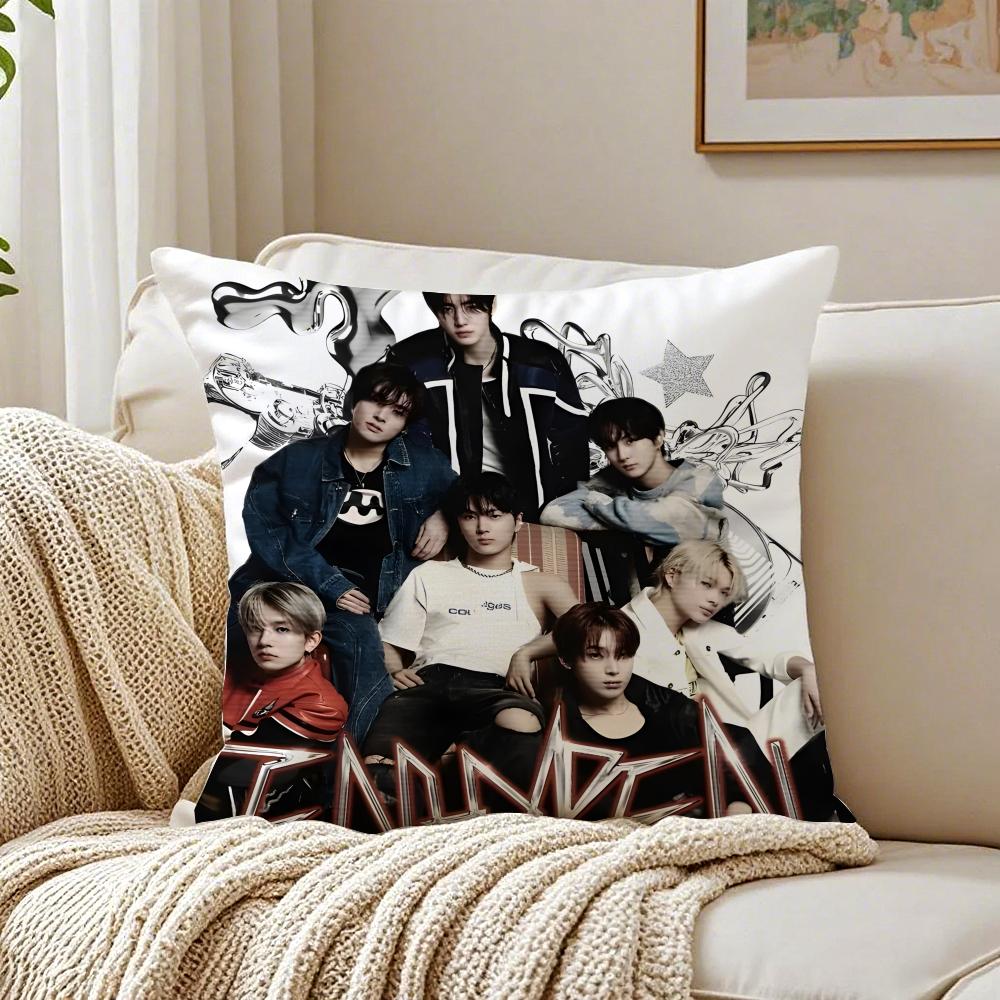 band energetic EEENHYPEN Cushion Cover Pillowcase Antidustmite living Room Sofa Decor Cushion Room
