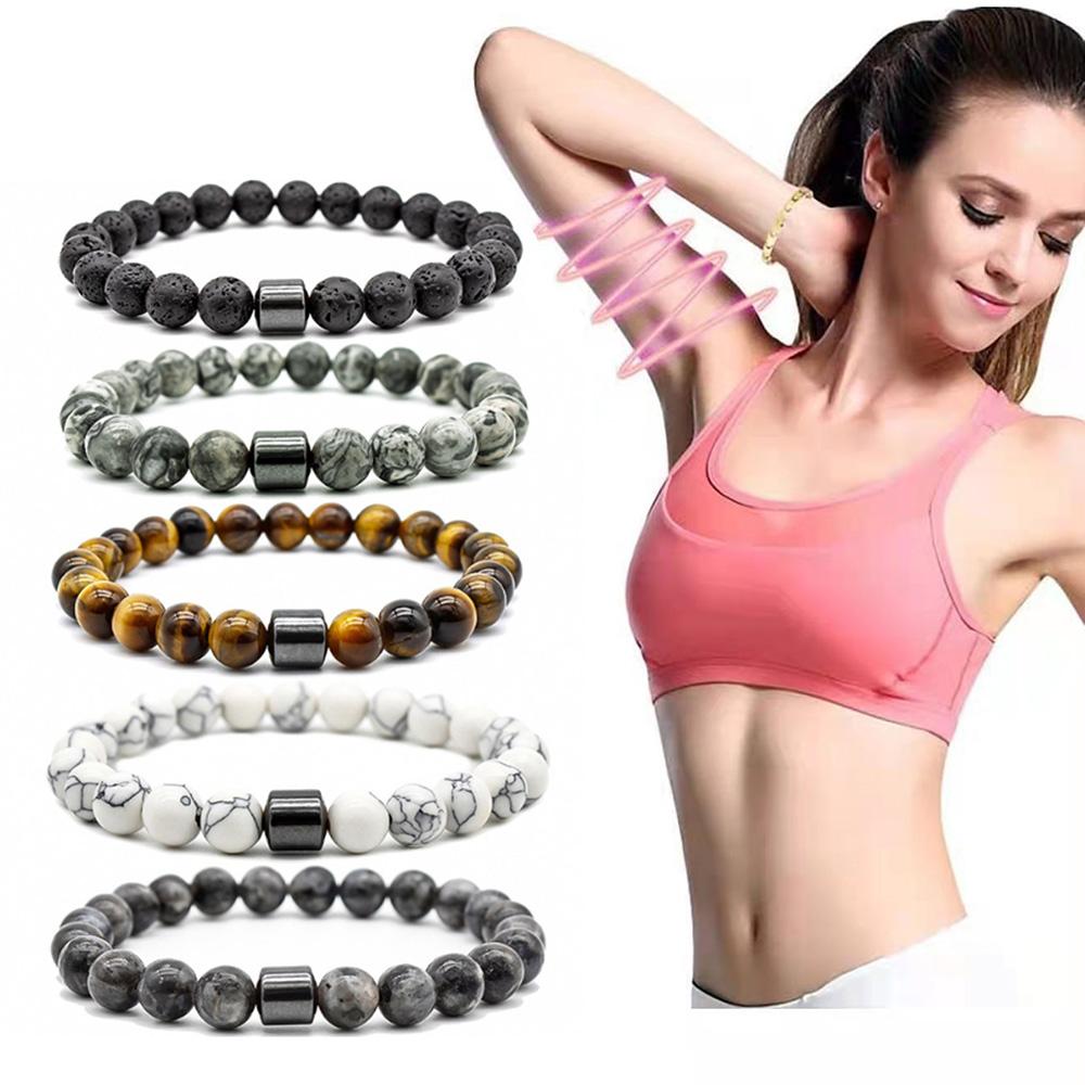 Модный браслет, микромагнитный браслет, браслет из натурального камня, женский браслет с магнитной терапией, ювелирные изделия