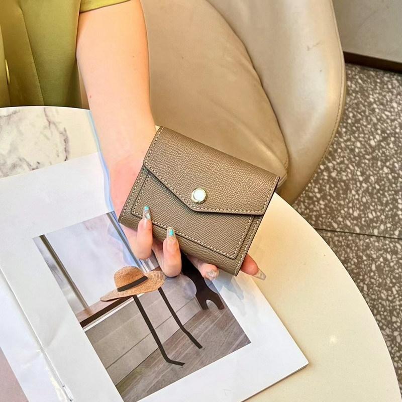 Новый короткий кошелек из коровьей кожи с рисунком пальмы, цветной блок, тройной сгиб, кошелек из натуральной кожи, цветной кожаный зажим, цветная блокирующая сумка для карт