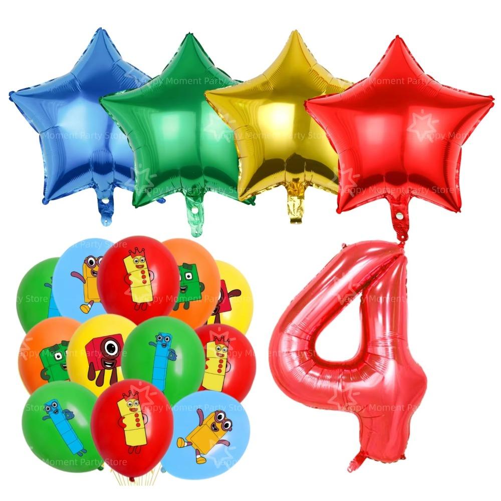 Building Block Birthday Party Decoration Number blocked Tablecloth Cup Plate Napkin Baby Shower Number Party Favors Supplies
