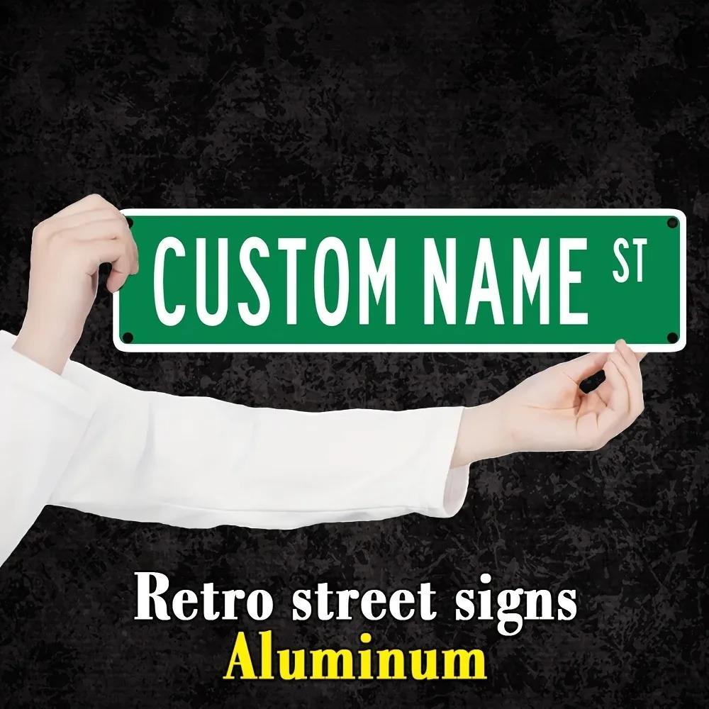 Custom 40x10cm Aluminum Street Sign Durable Wall Decor for Man Cave Home Outdoor Christmas Gift