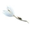 Elegant White Tulips Brooch Fashion Magnolias Flower Pin for Women Coat Backpack Hat Badge Jewelry Accessories