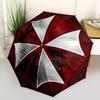 1 шт. Зонт Resident Evil Umbrella Corporation с автоматическим открытием/закрытием, 8 ребер, железный каркас, компактный складной зонт, всесезонный портативный зонт для путешествий, поездок на работу