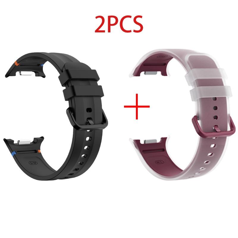 1-2 шт. Силиконовый спортивный ремешок для Samsung Galaxy Watch 9 8 40 мм 44 мм Легкий модный ремешок для Galaxy Watch 8 Classic 46 мм