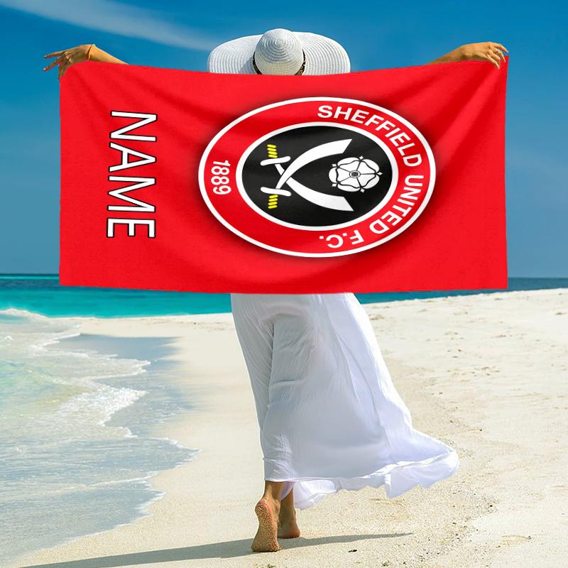 Personalized Sheffield Crest Beach Towel Microfiber Beach Towel Thin Absorbent for Beach Swimming Yoga Bath Sports. 0910176