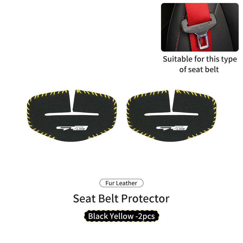 2PCS Car Seat Belt Anti Scratch Buckle Protector Cover Accessories For KIA gt gtline Xline ceed Forte RIO STINGER Seltos K3 K4 HP4