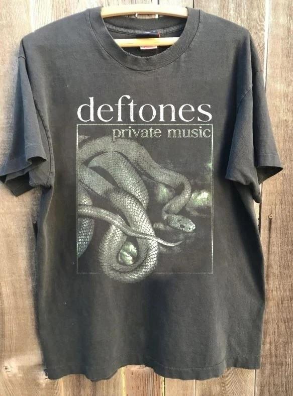 Deftones Tour 2025 Private Music Graphic Charcoal Unisex TShirt S5XL Unisex T-Shirt