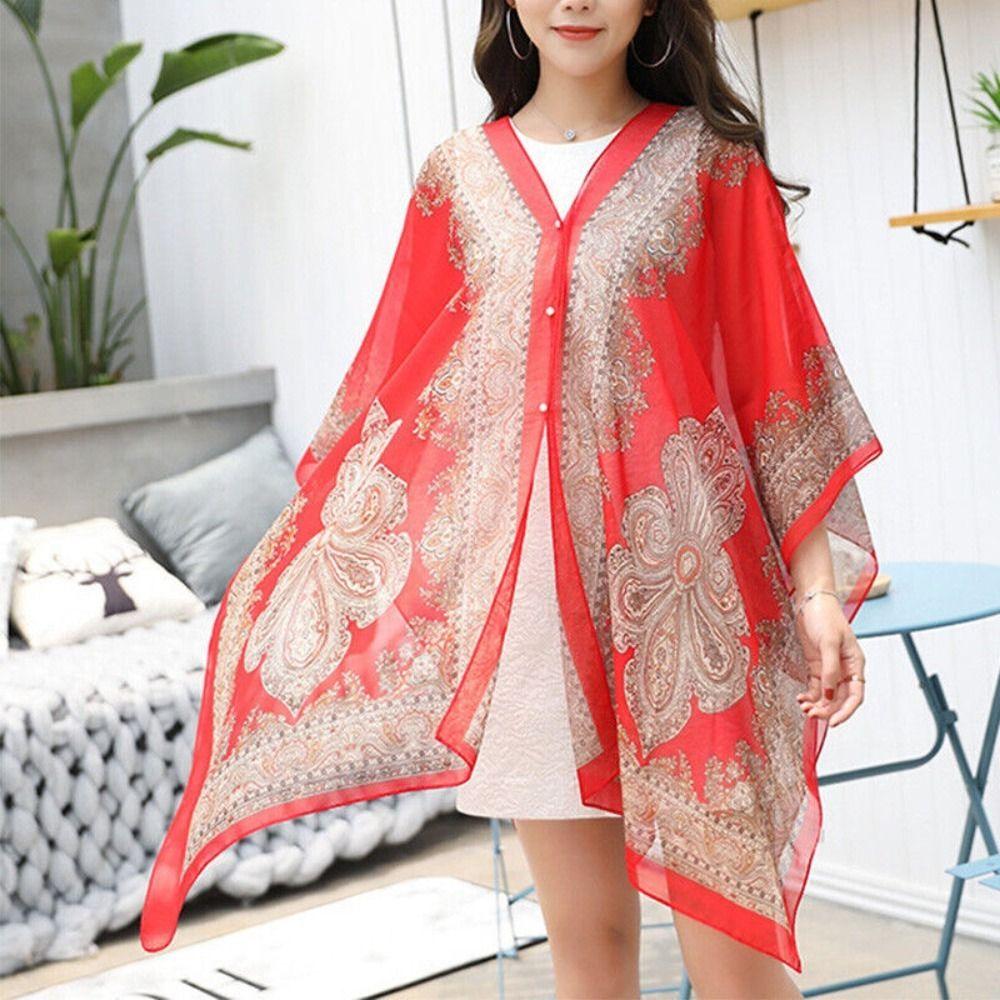 One Size Shawl Scarf Chiffon Poncho Fashion Beach Cover Up Women