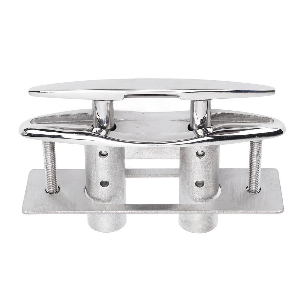 5in Boat Cleat 316 Stainless Steel Pull Up Deck Cleat Retractable Heavy Duty Flush Mount Dock Cleats with Backing Plate