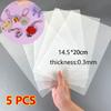 5Pcs Shrink Plastic Sheets Fun Thermal Heat Shrink Film Translucent Sheets Blank Shrink Art Film Paper For DIY 14.5x20cm