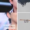 [STRAYKIDS CHANGBIN style] Серьги-кольца с двумя рядами крестиков