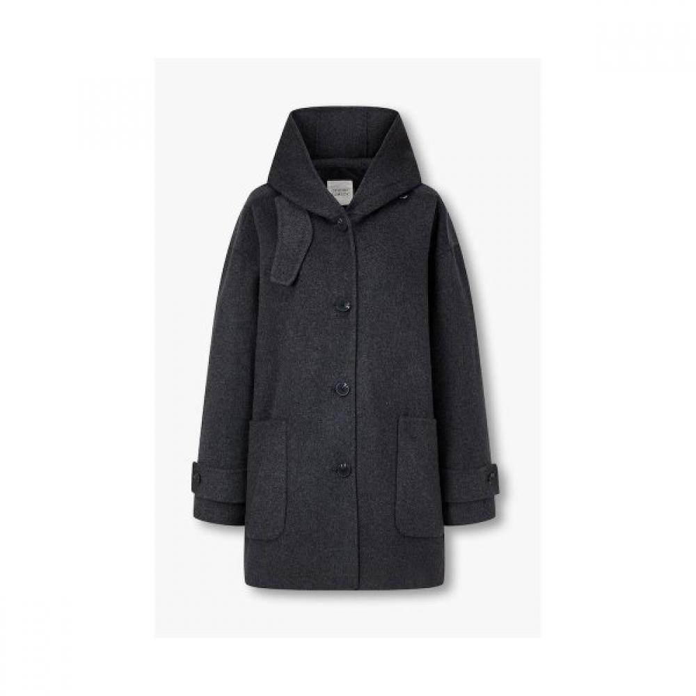 Studio Tomboy Handmade Wool Blend Hoodie Half Coat 9176411981