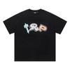 Cross-border new graffiti letter printing European and American street trendy brands loose and versatile casual men's and women's short-sleeved round