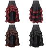 Wish Vintage High-waisted Cake Skirt With Asymmetrical Hemline And Ruffled Edges