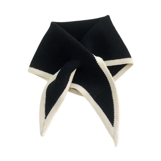 Женский шарф пэчворк цвет пирсинг обернутый короткий шарф ложный воротник зимний уличный велосипедный шарф-обертывание