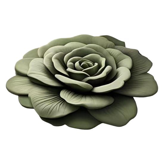 Floral Plush Floor Mat Non-Slip Absorbent Diatomaceous Earth Rug 3D Visual Flower
