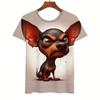 Крутая футболка с изображением собаки с 3D-принтом, мужская футболка с рисунком животных из мультфильмов, летние уличные топы, футболки с круглым вырезом, большие короткие рукава