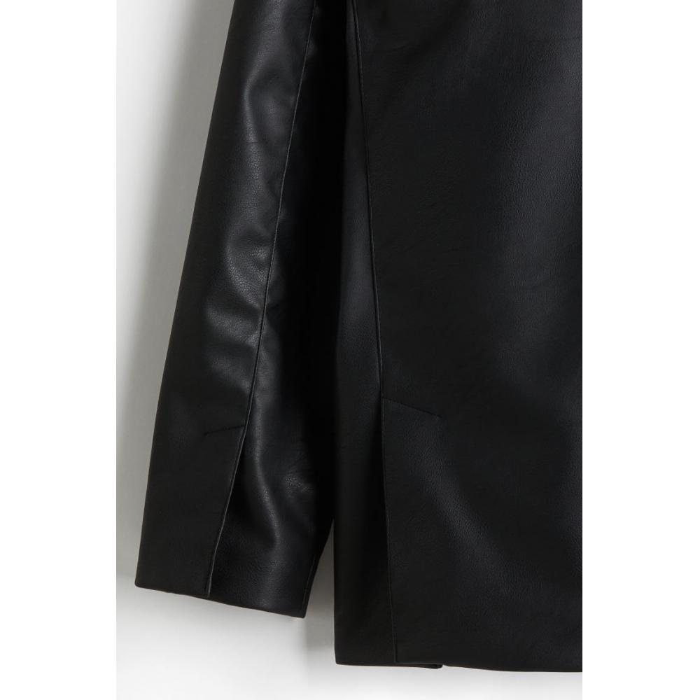 Куртка-рубашка с покрытием HM Regular Fit, черная