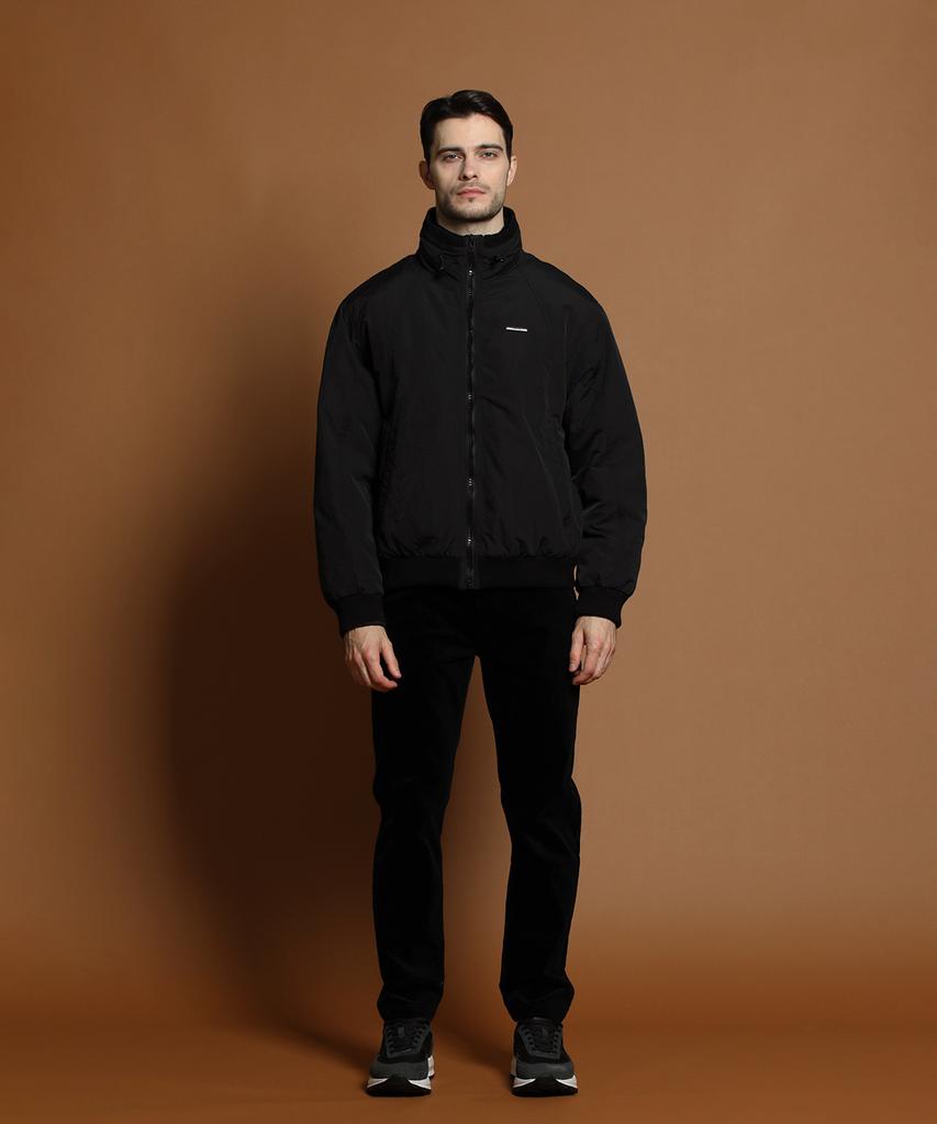 Panicale Black High-Neck Down Blouson Jacket
