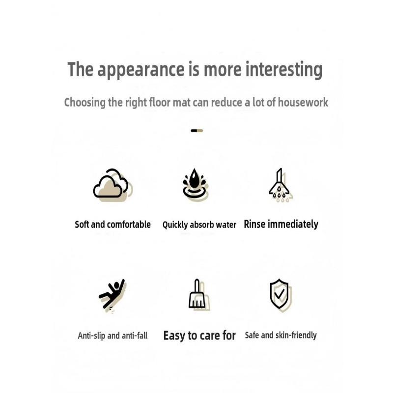 Коврик для пола в ванной, туалетный, впитывающий коврик для ног из диатомовой земли, противоскользящий и грязеотталкивающий, для входа в ванную