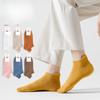 Женские носки с коротким рукавом из чистого хлопка, весенне-летние, из длинноволокнистого хлопка, дышащие, влагоотводящие и не линяющие, однотонные