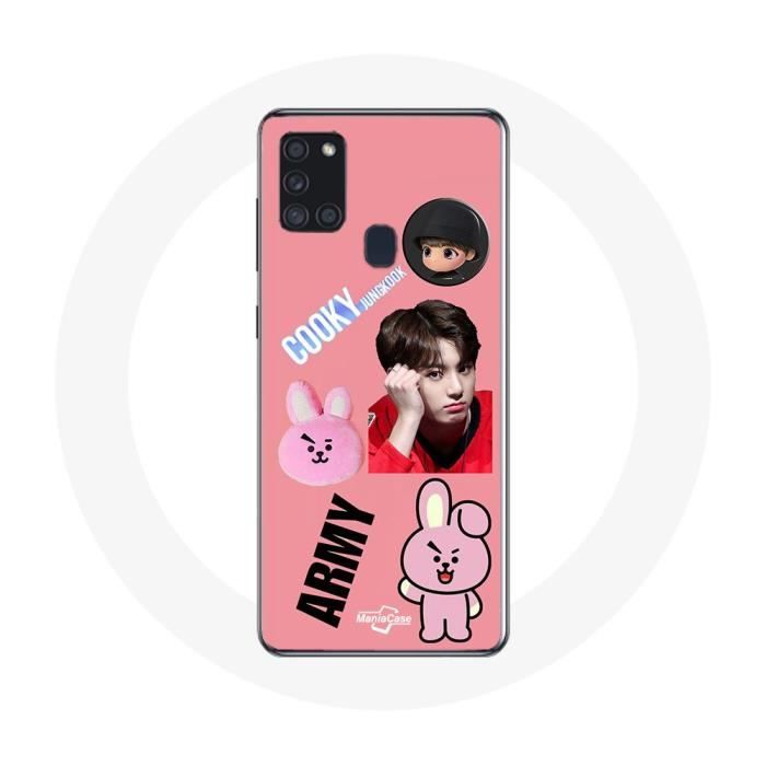 Coque pour Samsung Galaxy A21S BTS Bangtan Garçon BT21 Cooky Jungkook ARMY