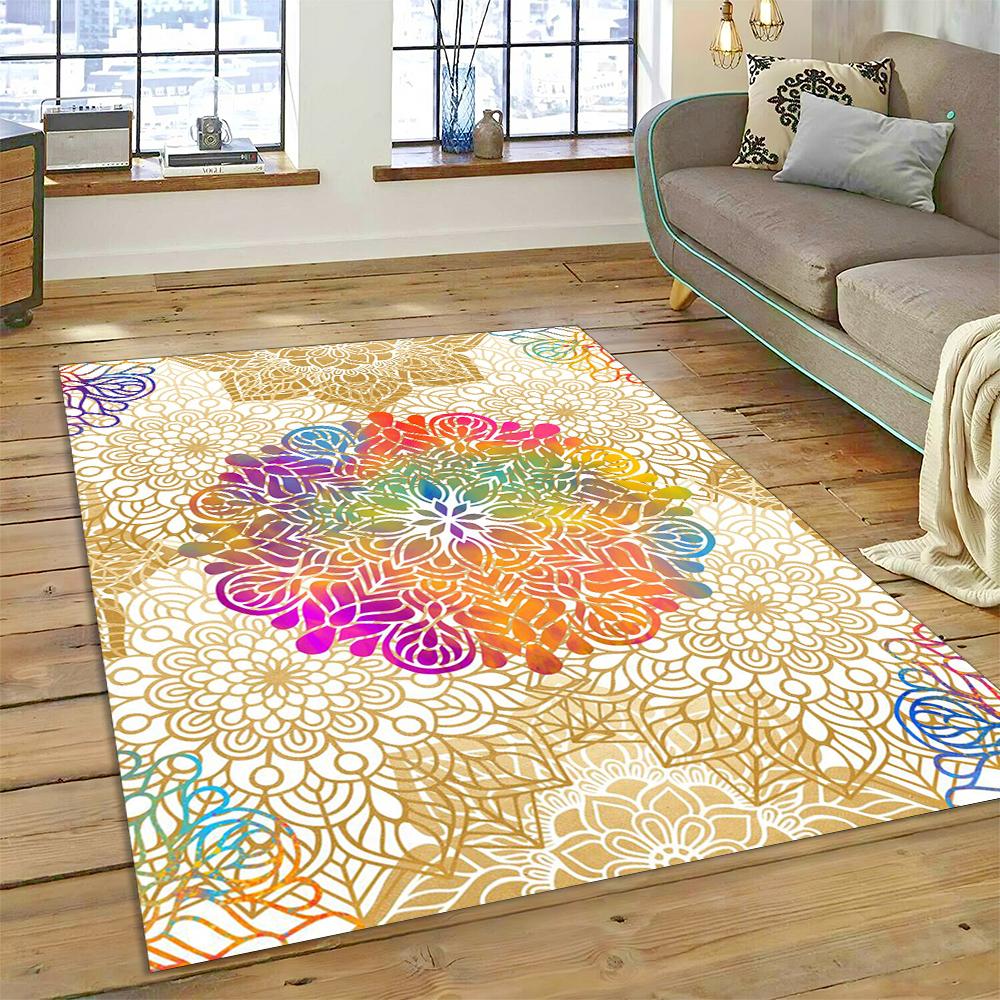 Bohemia Meditation Mandala Flower Carpet Rug for Home Living Room Bedroom Sofa Doormat Deco Mat